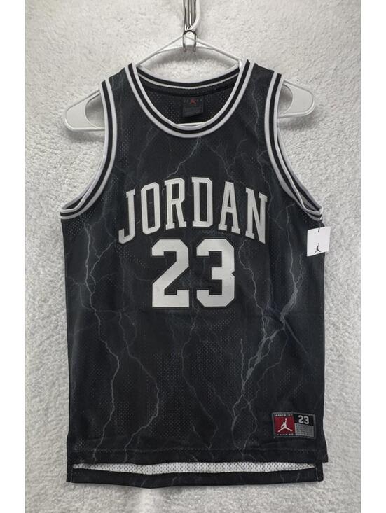 Jordan Other - Jordan Jersey All Over Print #23 Sleeveless Tank Sewn Patches Kids Large